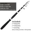 Fishing Pole Combo Set,2.1m/6.89ft 2PCS Collapsible Rods 2PCS Spinning Reels Lures Set Carrier Bag Carbon Fiber Telescopi