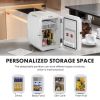 Mini Fridge, Portable Small Refrigerator 4L/6 Can Cooler & Warmer Compact Fridge for SkinCare, Food and Drinks, Small Fridge for Bedroom, Dorm, Car, O