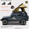 Adventurer Rooftop Tent Hardshell with Luggage Racks&Replaceable Rain Flies, Truck Bed Tent for Camping, Pop Up Overland Roof Top Tents for Truck Jeep